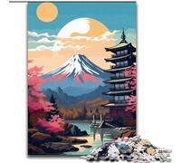 Rompecabezas para Adultos, 1000 Piezas del Monte Fuji, Japón Ideal para Parejas, Navidad, Año Nuevo y San Valentín (tamaño: 50x75cm)