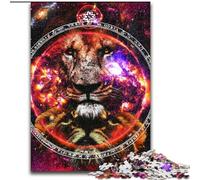 Rompecabezas para Adultos, 1000 Piezas del Zodiaco Leo, Rompecabezas difíciles para Pared, cumpleaños o Vacaciones, Juego de Fiesta (tamaño 50x75cm)