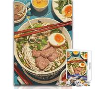 Rompecabezas para Adultos, 1000 Piezas, Delicioso tazón vietnamita Pho, ilustración, Juguetes, Juegos educativos, patrón, Montaje, Obra de Arte, Regalo, tamaño 38x52cm