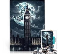 Rompecabezas para Adultos 1000 Piezas Día tormentoso en Londres Juego desafiante y Juego Familiar Regalos de cumpleaños 38x26cm
