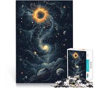 Rompecabezas para Adultos 1000 Piezas Diagrama del Sistema Solar Juguetes Juegos Educativos Antiestrés Regalos de cumpleaños 52x38cm