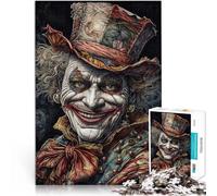 Rompecabezas para Adultos 1000 Piezas Dibujo de Tinta de Payaso rococó Desafiante Difícil con Piezas de Formas aleatorias Que se entrelazan Completamente 38x26cm