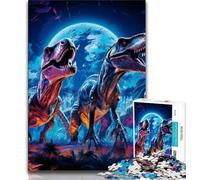 Rompecabezas para Adultos 1000 Piezas Dinosaur World, Ayuda a ejercitar el Cerebro, Juguetes adictivos para Cultivar la Paciencia, colección de Artistas, Bellas Artes, 75x50cm