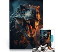 Rompecabezas para Adultos 1000 Piezas Dinosaurio Enojado Juguetes de Juego para Regalo Familiar Toda la Familia. 50x70cm