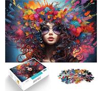 Rompecabezas para adultos 1000 piezas Diosa de las flores coloridas juego juguetes para la familia regalo regalo de cumpleaños, regalos 19.7 pulgadas x 29.5 pulgadas para adolescentes 14+
