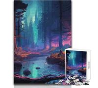 Rompecabezas para Adultos, 1000 Piezas, diseño de Bosque Antiguo, Juego de decoración, Juguetes antiestrés, tamaño 38x52cm