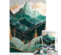 Rompecabezas para Adultos 1000 Piezas diseño de Bosque de montaña Iluminado por la Luna impresión artística Escena Natural Juguete Educativo Regalo de cumpleaños Juego práctico Interesante reducción