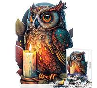 Rompecabezas para Adultos 1000 Piezas diseño de búho sabiduría Luminosa decoración del hogar Juguetes Ideas de Regalo Juego de ingenio Mejora el Amor Entre Parejas tamaño 38x26cm