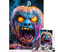 Rompecabezas para Adultos 1000 Piezas diseño de Calabaza de Halloween neón Pesadilla Juguete para decoración de Pared Regalo de Amigo Secreto Juegos relajantes colección de Artistas Bellas Artes