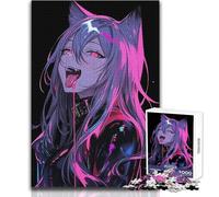 Rompecabezas para Adultos, 1000 Piezas, diseño de Chica de Anime Japonesa mágica, Juego de decoración, Juguetes antiestrés, tamaño 38x52cm