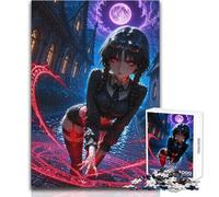Rompecabezas para Adultos, 1000 Piezas, diseño de Chica de Anime lanzando Magia en un callejón Oscuro, Juguete Intelectual, decoración del hogar, Regalo de Amigo Secreto, tamaño 50x75cm