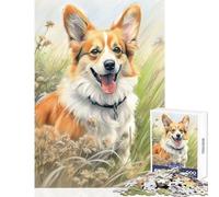 Rompecabezas para Adultos 1000 Piezas diseño de Corgi decoración del hogar Juguetes Regalo de cumpleaños Juegos Familiares Entrena tu Cerebro y Tus Manos tamaño 50x75cm