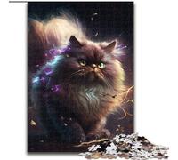 Rompecabezas para Adultos, 1000 Piezas, diseño de Gato Persa Nebulosa, de Madera, tamaño 50x75cm, desafiante Rompecabezas para Adolescentes, diversión para la Noche de Juegos en Familia.