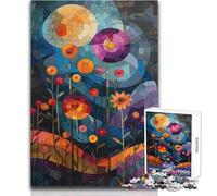 Rompecabezas para Adultos, 1000 Piezas, diseño de jardín Floral Abstracto, Juguetes educativos, decoración de Pared, Regalos de Amigo Secreto, tamaño 38x26cm