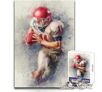 Rompecabezas para Adultos, 1000 Piezas, diseño de Jugador de fútbol Americano, Acuarela, Juguetes educativos, decoración de Pared, Regalos de Amigo Secreto, tamaño 38x52cm