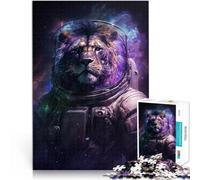 Rompecabezas para adultos, 1000 piezas, diseño de león, arte de astronauta, 14.95 x 20.47 pulgadas, mejora el amor entre parejas para adolescentes a partir de 14 años