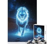Rompecabezas para Adultos 1000 Piezas diseño de león Celestial Ideal para Decorar la Pared Ideal para Mujeres y Hombres Ideal para fomentar el Amor en Pareja tamaño 38x26cm