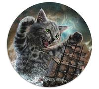 Rompecabezas para Adultos, 1000 Piezas, diseño de Monstruo, Gato, Kraken, Redondo, 1000 Piezas, decoración artística, Regalo de cumpleaños, 1000 Piezas (67,5x67,5cm)