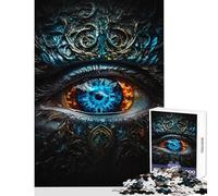 Rompecabezas para Adultos 1000 Piezas diseño de Ojo místico Juguete de Arte para decoración de Pared Regalo Divertido Juego Educativo Adecuado para decoración de Escritorio tamaño 38x26cm