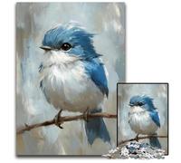 Rompecabezas para Adultos, 1000 Piezas, diseño de pajarito Azul, de cartón, Juguete Educativo para Adolescentes, decoración del hogar y la Oficina, 26x38cm