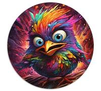 Rompecabezas para Adultos, 1000 Piezas, diseño de Pollito psicodélico, Redondo, Ideal para Adolescentes y Familia, Regalo Ideal de cumpleaños (67,5 x 67,5 cm)