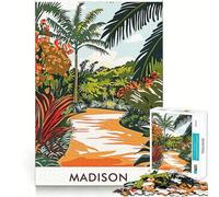 Rompecabezas para Adultos, 1000 Piezas, diseño de Sendero Tropical, Juego de Ajuste, Rompecabezas para ejercitar la Mente, Regalo Divertido y Relajante, (50x75cm)
