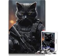 Rompecabezas para Adultos, 1000 Piezas, diseño de Soldado, Gato, Juguete, Juego Intelectual, decoración del hogar, Regalo de Amigo Secreto, tamaño 38x52cm
