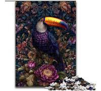 Rompecabezas para Adultos, 1000 Piezas, diseño de tucán de Flores, 50x75cm, Juego Interactivo para la Familia, Apto para Mayores de 14 años