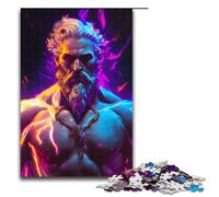 Rompecabezas para Adultos 1000 Piezas diseño de Zeus neón Ideal para Decorar el hogar Toda la Familia 75x50cm