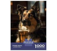 Rompecabezas para Adultos 1000 Piezas Dog Drinking Beer Rompecabezas Juegos Relajantes Corte De Precisión Cumpleaños Y Navidad 70x50cm/1000pcs