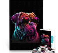 Rompecabezas para Adultos 1000 Piezas Dogo de Burdeos Juguetes adictivos Que desafían la Inteligencia Cerebral Buen Regalo 52x38cm