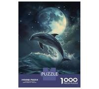 Rompecabezas para Adultos 1000 Piezas Dolphin Fantasy Cosmic Rompecabezas Juguete Decoración De Pared Vacaciones En Casa Matar El Tiempo Juego Desafiante Regalos 38x26cm/1000pcs
