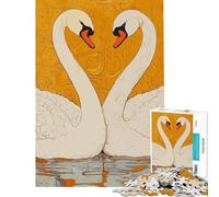 Rompecabezas para Adultos 1000 Piezas Dos cisnes Blancos Rompecabezas para Adultos Juguetes DIY Desafío difícil Oferta Regalos para Toda la Familia (Tamaño 38x52cm)