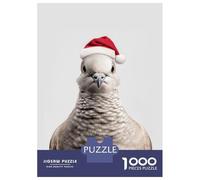 Rompecabezas para Adultos 1000 Piezas Dove with Santa Hat Rompecabezas para Adultos Juegos Relajantes Regalos para Mujeres Juegos Desafiantes Regalos 70x50cm/1000pcs