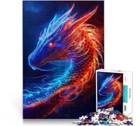 Rompecabezas para Adultos 1000 Piezas Dragón de Hielo y Fuego Juguetes de Entretenimiento Familiar Lista de Deseos con Papá Noel 75x50cm