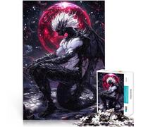 Rompecabezas para Adultos 1000 Piezas Dragón de Luna de Sangre demoníaco Juegos educativos Interacción Entre Padres e Hijos 38x26cm