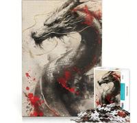 Rompecabezas para Adultos, 1000 Piezas, Dragón del Caos, Juego Familiar, decoración del hogar, con Piezas de Formas aleatorias Que encajan Perfectamente 38x26cm