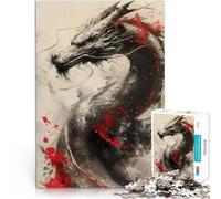 Rompecabezas para Adultos 1000 Piezas Dragón del Caos Juguetes adictivos Que desafían la Inteligencia Cerebral Obra de Arte 52x38cm