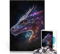 Rompecabezas para Adultos 1000 Piezas Dragón Espacial de fantasía Competición de Velocidad de Manos Decoración 75x50cm