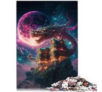 Rompecabezas para adultos 1000 piezas dragón japonés rompecabezas interesantes para reducir el estrés 26 x 38 cm regalo de cumpleaños decoración de pared
