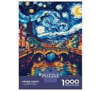 Rompecabezas para Adultos 1000 Piezas Dublin Ireland Starry Night Art Rompecabezas Juegos para Relajarse Vacaciones En Casa Matar El Tiempo Actividades Divertidas En Casa 52x38cm/1000pcs