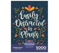 Rompecabezas para Adultos 1000 Piezas Easily Distracted Plants Rompecabezas Juegos Divertidos Vacaciones En Casa Matar El Tiempo Oferta como Regalos para Toda La Familia 52x38cm/1000pcs