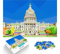 Rompecabezas para Adultos 1000 Piezas Edificio del Capitolio Juegos educativos Decoración del hogar Grandes Regalos y Juguetes 38x26cm