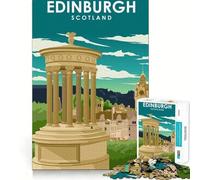 Rompecabezas para Adultos,1000 Piezas,Edimburgo,Escocia,Viaje,Corte Suave,Arte,Juego Creativo para el Cerebro,diversión,Tiempo Libre,Navidad,Regalo Tranquilo (38x26cm)
