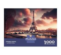 Rompecabezas para Adultos 1000 Piezas Eiffel Tower Paris France-2 Rompecabezas para Adultos Juego Práctico Decoración Actividades Divertidas En Casa 38x26cm/1000pcs