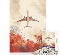 Rompecabezas para Adultos 1000 Piezas El avión de aviación Natural Juguete Educativo Regalos de Amigo Secreto Juegos Divertidos Mejorar el Amor en Pareja Tamaño 38x52cm