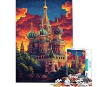 Rompecabezas para Adultos 1000 Piezas El esplendor de San Basilio Rompecabezas para Adolescentes Antiestrés Juguetes difíciles y desafiantes Juegos educativos 38x52cm