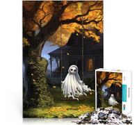 Rompecabezas para Adultos 1000 Piezas El Fantasma Juega al Columpio Entrena tu Cerebro y Tus Manos para la decoración del hogar 38x26cm