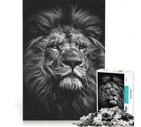 Rompecabezas para Adultos 1000 Piezas El león el Gran Rey de la Selva Juegos Familiares interacción Entre Padres e Hijos Regalos con Juegos desafiantes 50x75cm