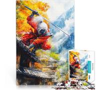 Rompecabezas para Adultos 1000 Piezas El Ninja de la Sombra Carmesí Entrena tu Cerebro y Tus Manos Regalos de cumpleaños 38x26cm